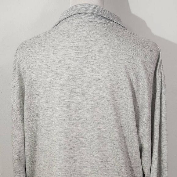 Three Dots Gray Pullover Sweatshirt Small Gray Sweatshirt Quarter-zip Pullover - Picture 5 of 9